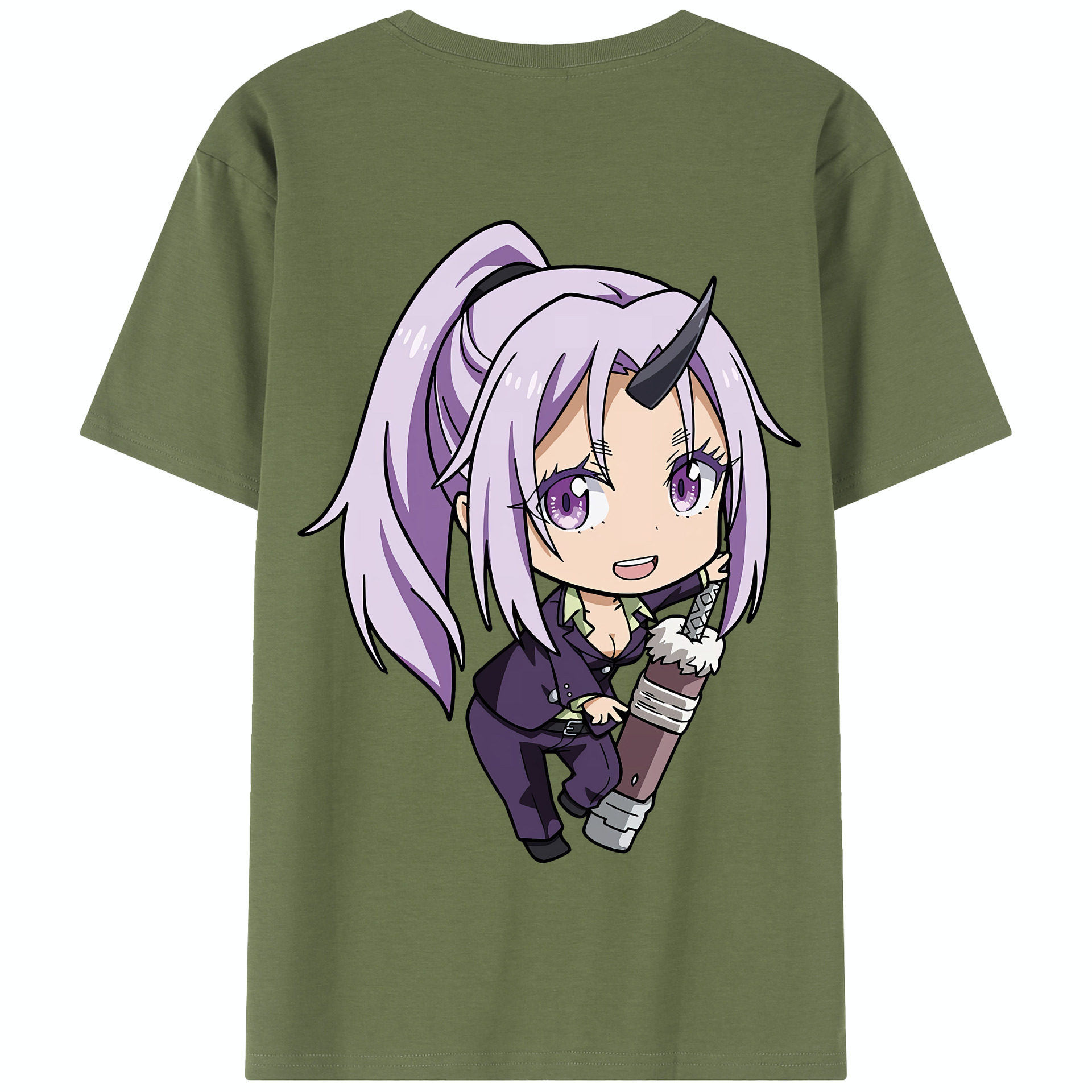 （画像用） 転スラ Regarding Reincarnated to Slime 綿100％半袖Tシャツ（背面プリント）